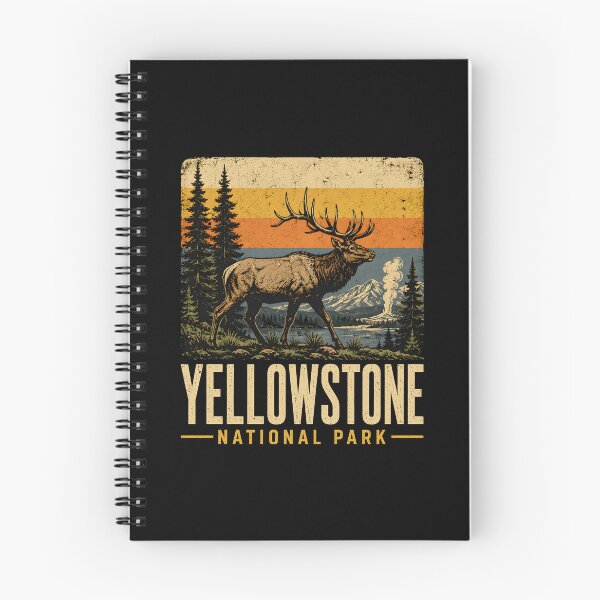 Item preview, Retro Yellowstone National Park Outdoor Mountain Elk designed and sold by lorna-saway.