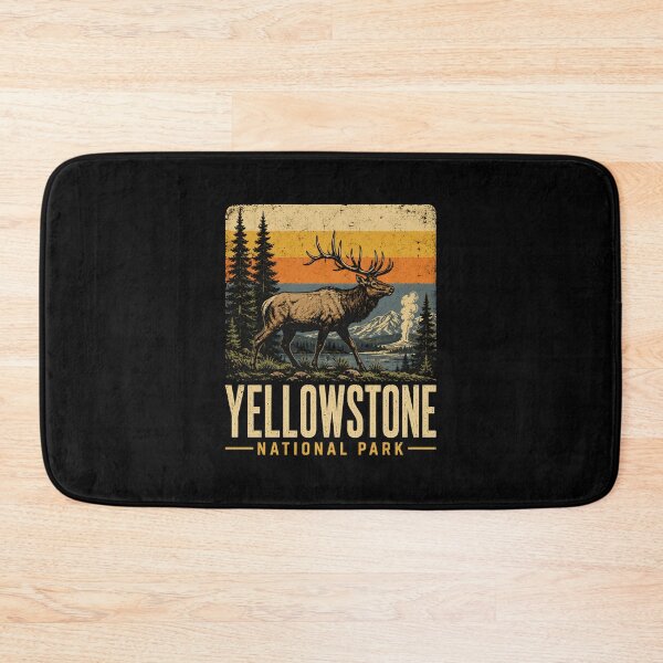 Item preview, Retro Yellowstone National Park Outdoor Mountain Elk designed and sold by lorna-saway.