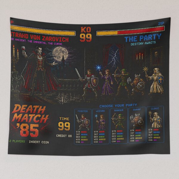 Item preview, Vampire Lord Death Match ’85 – Retro Fantasy Arcade designed and sold by obstinator.