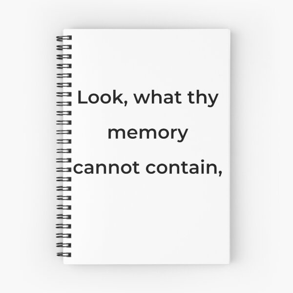 Item preview, “Look, what thy memory cannot contain,” - print black designed and sold by ariksworld.