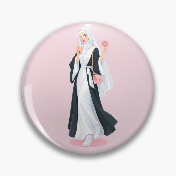 Item preview, Fashion Nun with Boba and Donut – Cute Catholic Street Style designed and sold by KungPowUnicorn.