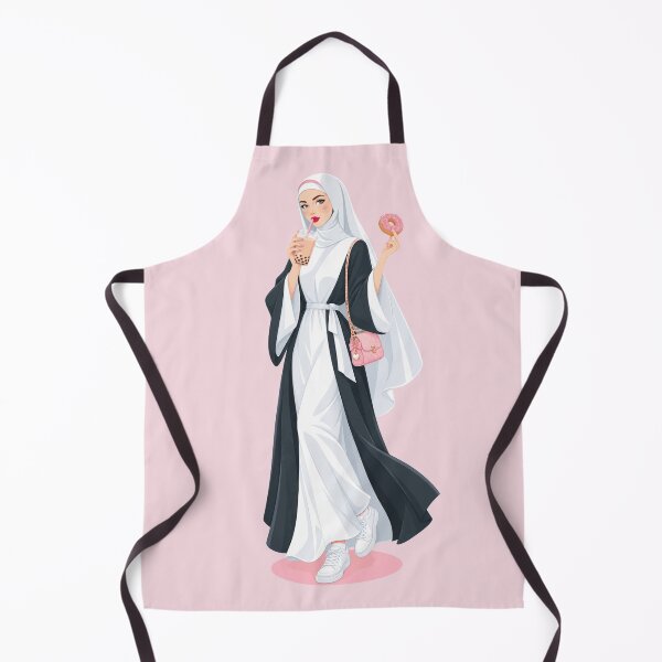 Item preview, Fashion Nun with Boba and Donut – Cute Catholic Street Style designed and sold by KungPowUnicorn.