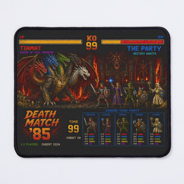 Item preview, Dragon Death Match ’85 – Retro Fantasy Arcade designed and sold by obstinator.