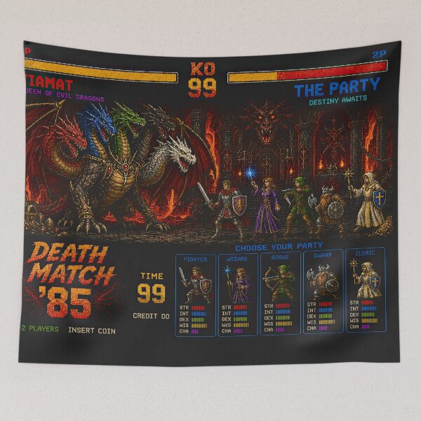 Item preview, Dragon Death Match ’85 – Retro Fantasy Arcade designed and sold by obstinator.