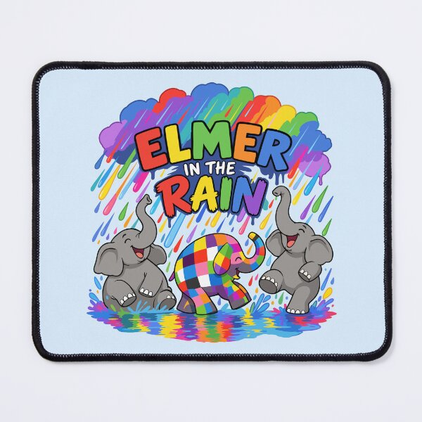 Item preview, Elmer in the Rain Colorful Adventure designed and sold by HappyToons Shop.