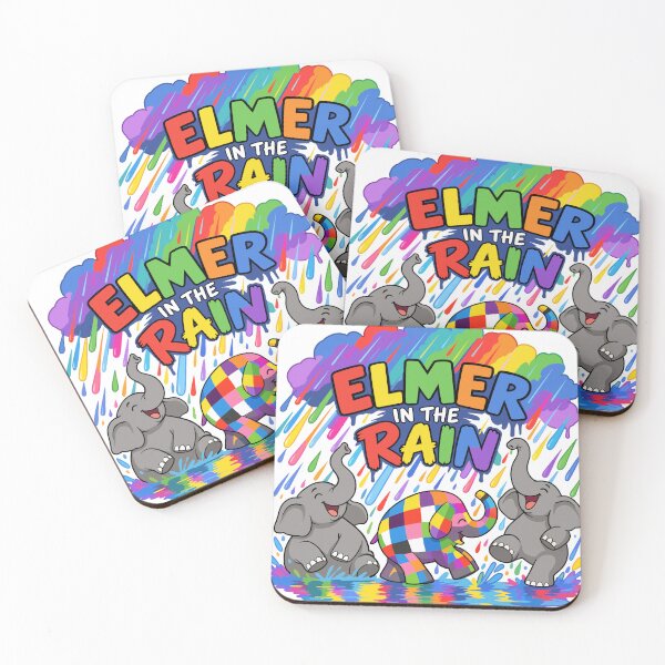 Item preview, Elmer in the Rain Colorful Adventure designed and sold by HappyToons Shop.