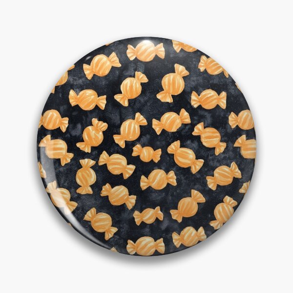 Item preview, Halloween Candy Pattern Orange Wrapped Sweets Black designed and sold by Nine Lives Studio.