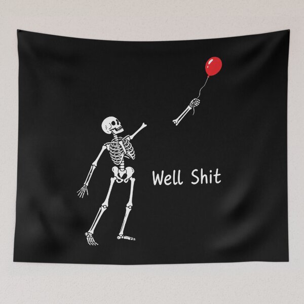 Item preview, Skeleton Lost Balloon Funny Halloween Saying designed and sold by Khescoiu.