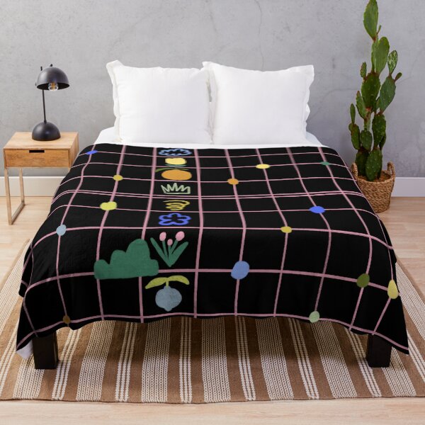 Item preview, Cute Icon Grid Pattern Black — Blue Lemon Studio Original Illustration designed and sold by BluelemonStudio.