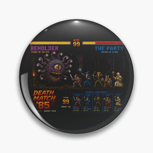 Item preview, Beholder Death Match ’85 – Retro Fantasy Arcade designed and sold by obstinator.