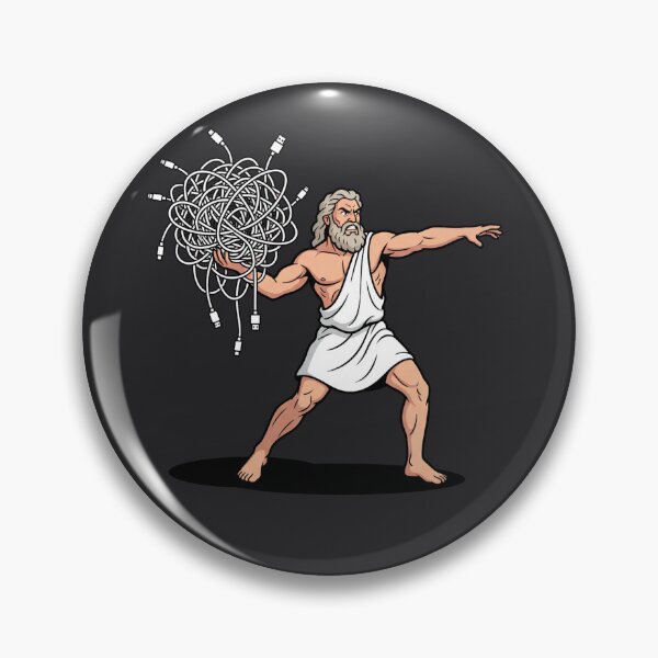 Item preview, Greek God Zeus Throwing Tangled Charger Cables designed and sold by Rare By Hero.