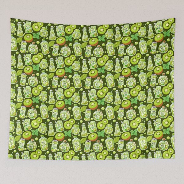 Item preview, Cute Kiwi Soda Seamless Pattern  designed and sold by KJackArtwork.