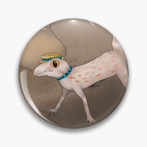 Item preview, carters rock gecko in a boaters hat designed and sold by LoeverofAnimals.