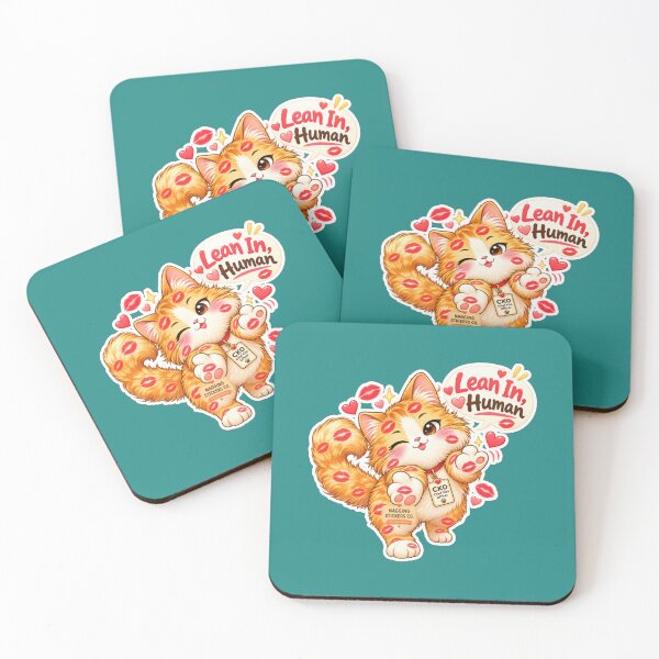 Item preview, BISOU KISS CAT2 BY NAGGINGSTICKERSCO. LEAN IN HUMAN! COLLECTION | GREEN Edition | No.01 designed and sold by LaMaisonOfMY.