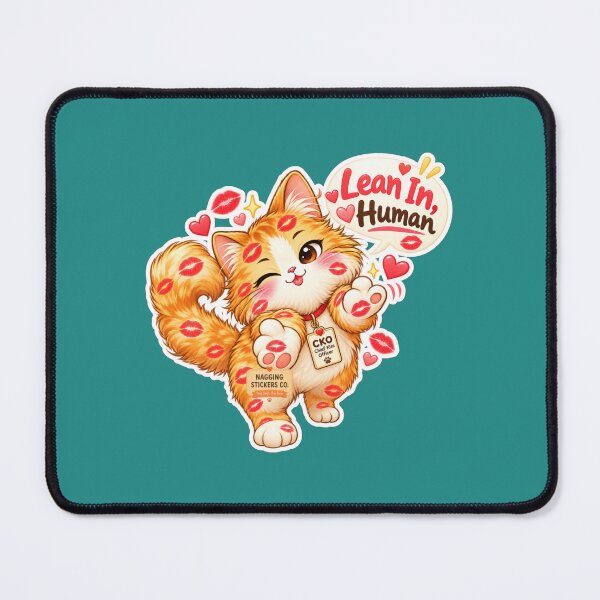 Item preview, BISOU KISS CAT2 BY NAGGINGSTICKERSCO. LEAN IN HUMAN! COLLECTION | GREEN Edition | No.01 designed and sold by LaMaisonOfMY.