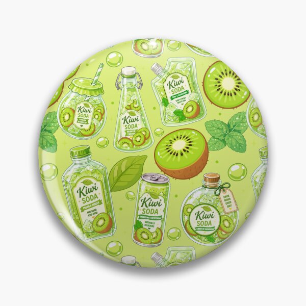 Item preview, Cute Kiwi Soda Seamless Pattern  designed and sold by KJackArtwork.