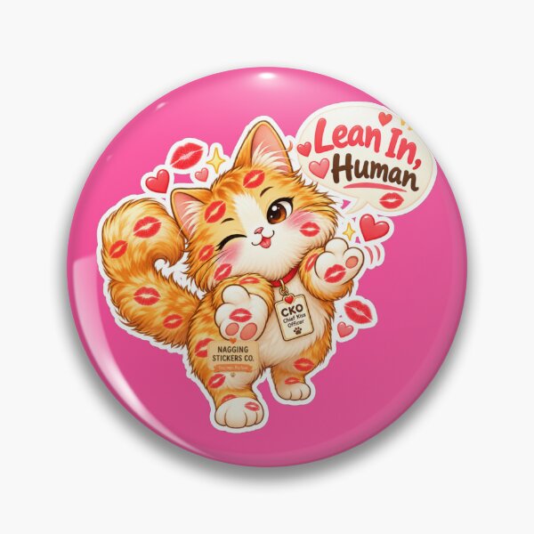 Item preview, BISOU KISS CAT2 BY NAGGINGSTICKERSCO. LEAN IN HUMAN! COLLECTION | ELECTRIC PINK Edition | No.01 designed and sold by LaMaisonOfMY.