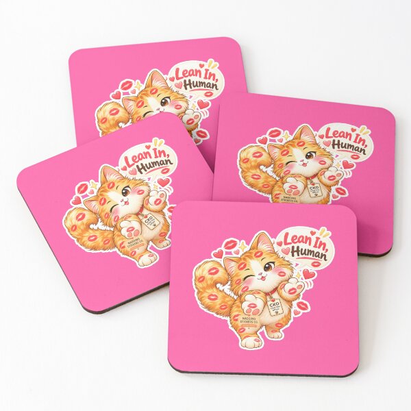 Item preview, BISOU KISS CAT2 BY NAGGINGSTICKERSCO. LEAN IN HUMAN! COLLECTION | ELECTRIC PINK Edition | No.01 designed and sold by LaMaisonOfMY.