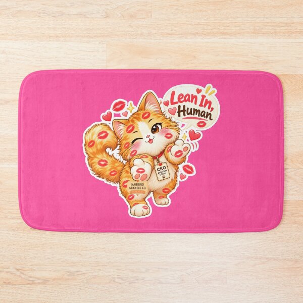 Item preview, BISOU KISS CAT2 BY NAGGINGSTICKERSCO. LEAN IN HUMAN! COLLECTION | ELECTRIC PINK Edition | No.01 designed and sold by LaMaisonOfMY.