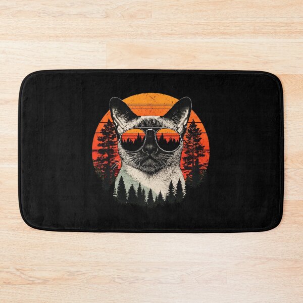 Item preview, Cool Cat Aviator Retro Sunset Forest Design designed and sold by OlyvieArt.
