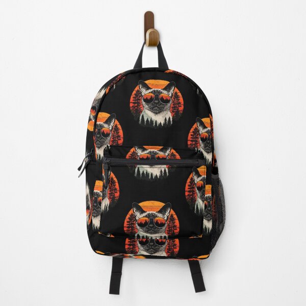Item preview, Cool Cat Aviator Retro Sunset Forest Design designed and sold by OlyvieArt.