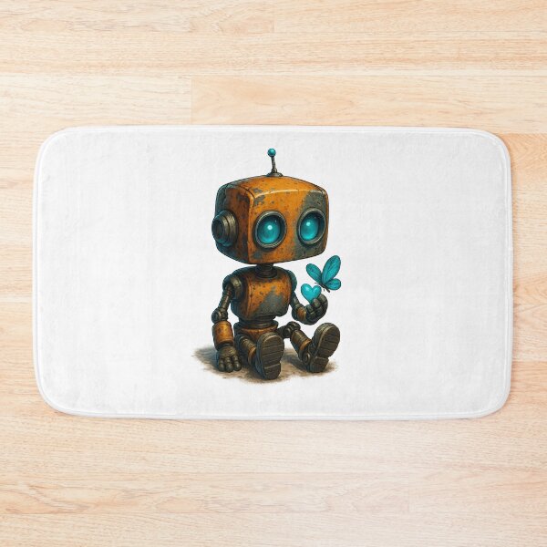 Item preview, Cute Robot with Butterfly – Gentle Moment designed and sold by Yomere.