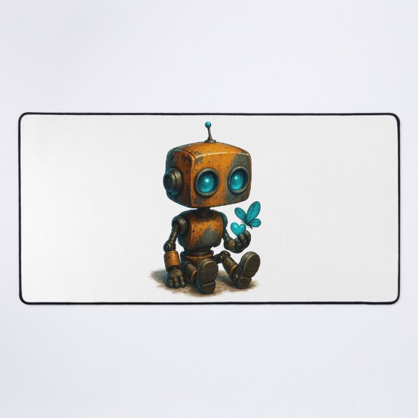 Item preview, Cute Robot with Butterfly – Gentle Moment designed and sold by Yomere.
