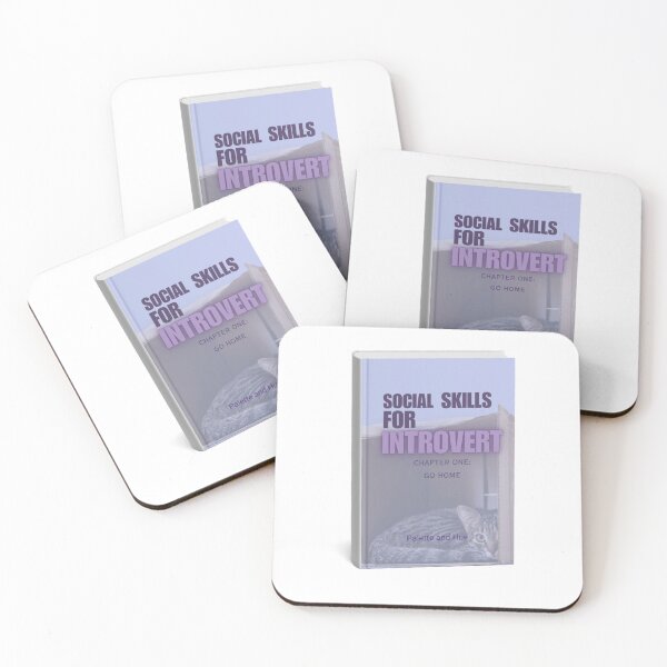 Item preview, Social Skills for Introverts – Funny Cat Book Design designed and sold by Palette & Hue.