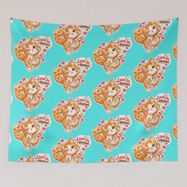 Item preview, BISOU KISS CAT2 BY NAGGINGSTICKERSCO. LEAN IN HUMAN! COLLECTION | AQUA Edition | No.01 designed and sold by LaMaisonOfMY.