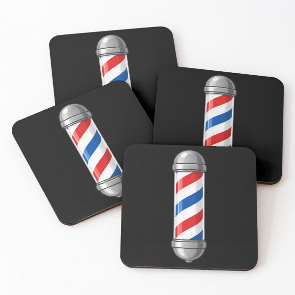 Item preview, Minimal Red White Blue Barber Pole Art designed and sold by Barber MD Culture.
