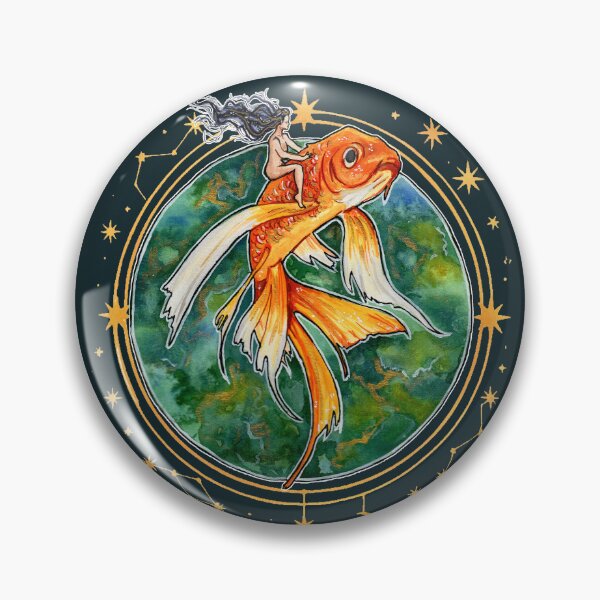 Item preview, Koi Fish Fairy Rider, Fantasy Watercolor Illustration designed and sold by esmavart.