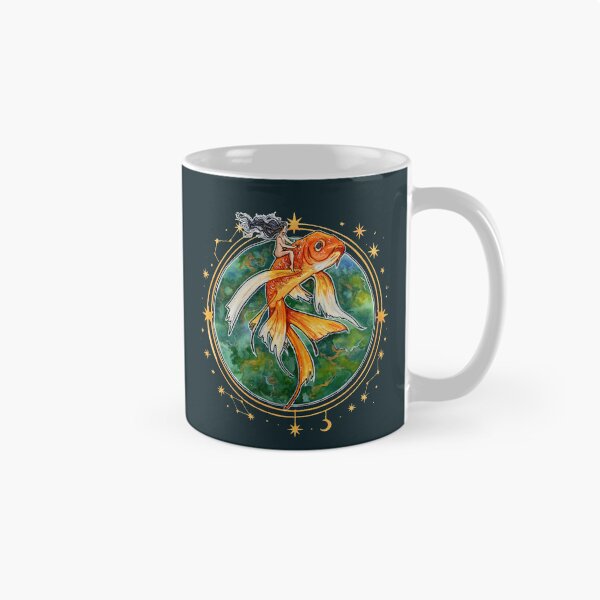 Item preview, Koi Fish Fairy Rider, Fantasy Watercolor Illustration designed and sold by esmavart.