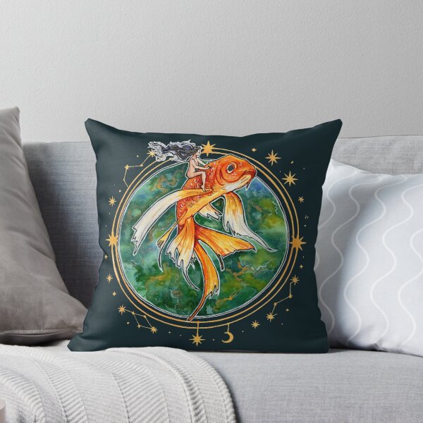 Item preview, Koi Fish Fairy Rider, Fantasy Watercolor Illustration designed and sold by esmavart.