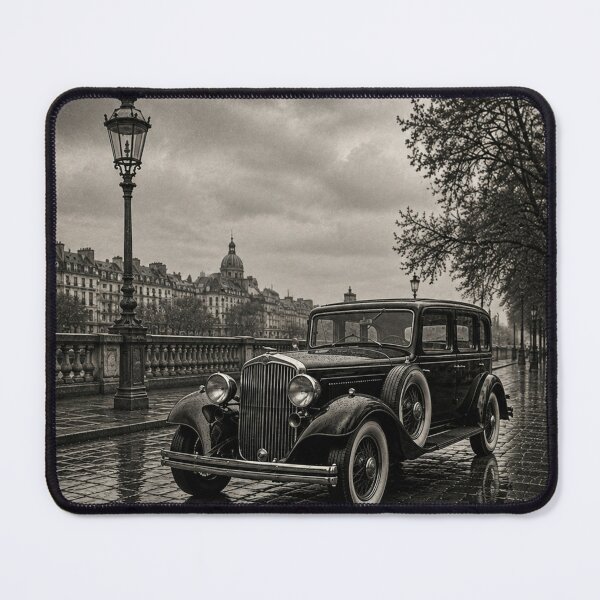 Item preview, Vintage Classic Car in the Rain designed and sold by ZYVARENNE.