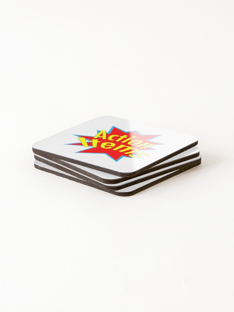 Thumbnail 4 of 5, Coasters (Set of 4), Action Items designed and sold by ericka-devito.