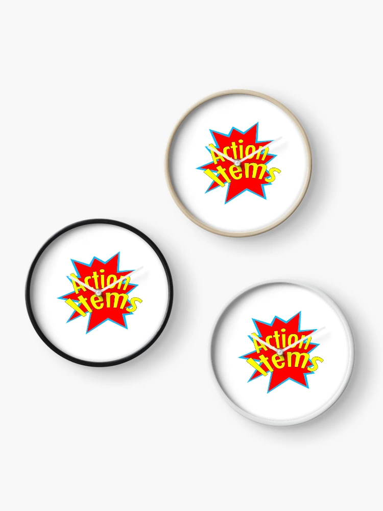 Thumbnail 3 of 4, Clock, Action Items designed and sold by ericka-devito.
