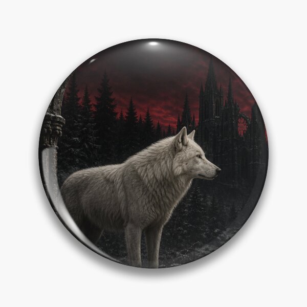 Item preview, Bestia Alba White Wolf Cathedral Cover designed and sold by GeoWhimsy Studio.