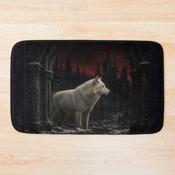 Item preview, Bestia Alba White Wolf Cathedral Cover designed and sold by GeoWhimsy Studio.