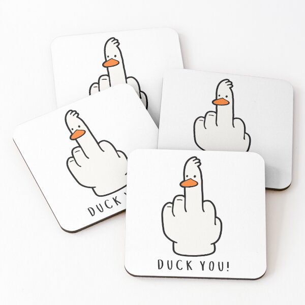 Item preview, Duck You Middle Finger Duck Meme | Funny Rude Goose Hand Art designed and sold by kuwagatamushi.