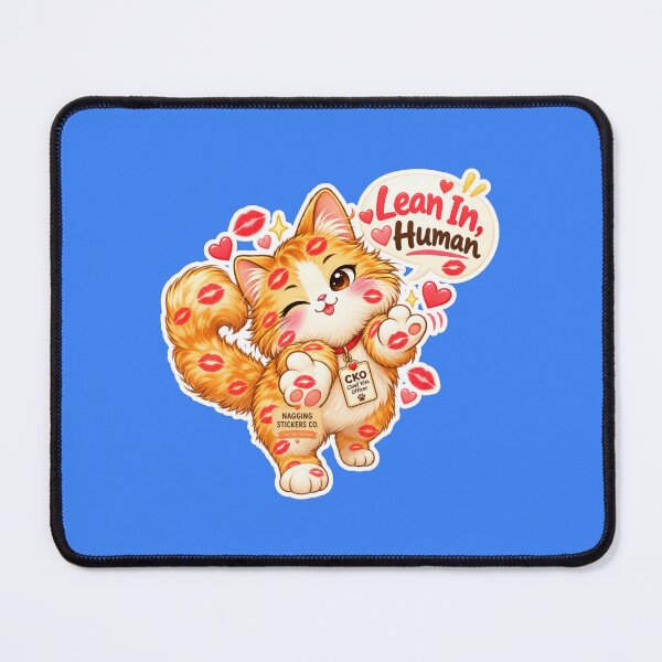 Item preview, BISOU KISS CAT2 BY NAGGINGSTICKERSCO. LEAN IN HUMAN! COLLECTION | ELECTRIC BLUE Edition | No.01 designed and sold by LaMaisonOfMY.