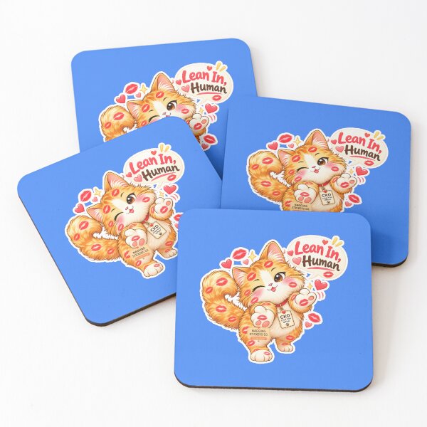 Item preview, BISOU KISS CAT2 BY NAGGINGSTICKERSCO. LEAN IN HUMAN! COLLECTION | ELECTRIC BLUE Edition | No.01 designed and sold by LaMaisonOfMY.