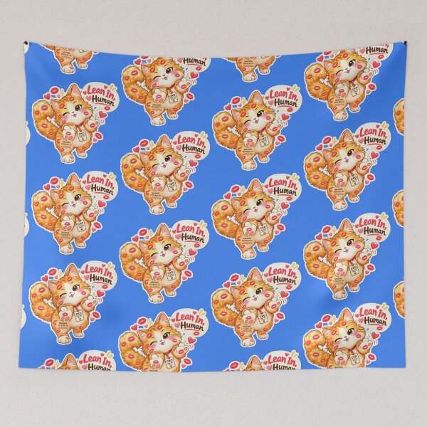 Item preview, BISOU KISS CAT2 BY NAGGINGSTICKERSCO. LEAN IN HUMAN! COLLECTION | ELECTRIC BLUE Edition | No.01 designed and sold by LaMaisonOfMY.
