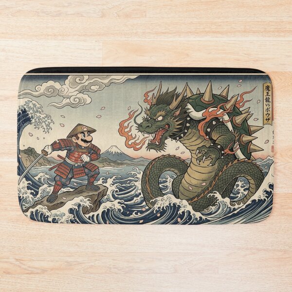 Artikelvorschau, Ukiyo-e Episches Duell – Mario gegen Bowser entworfen und verkauft von conamor-bymel.