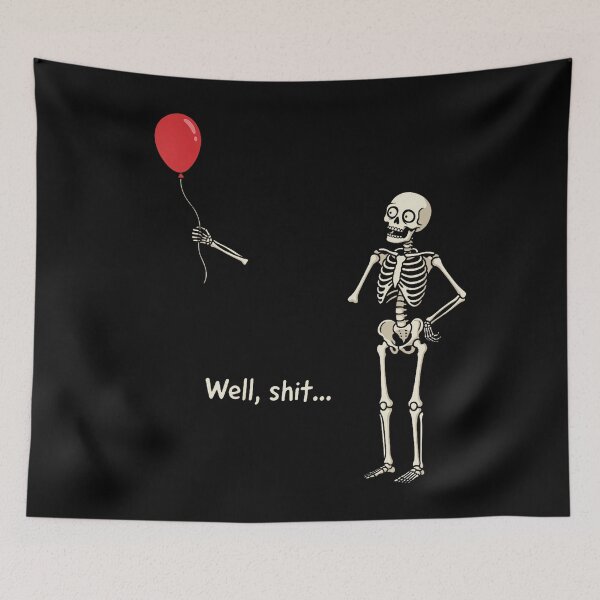 Item preview, Skeleton Lost Balloon Funny Halloween Quote designed and sold by Khescoiu.