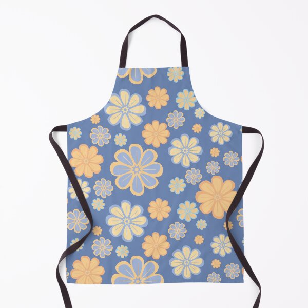 Item preview, Cute pastel floral pattern on blue background designed and sold by prapapon.