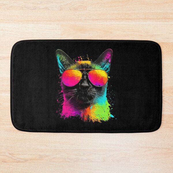 Item preview, Cool Cat Aviator Sunglasses Neon Paint Splatter designed and sold by OlyvieArt.