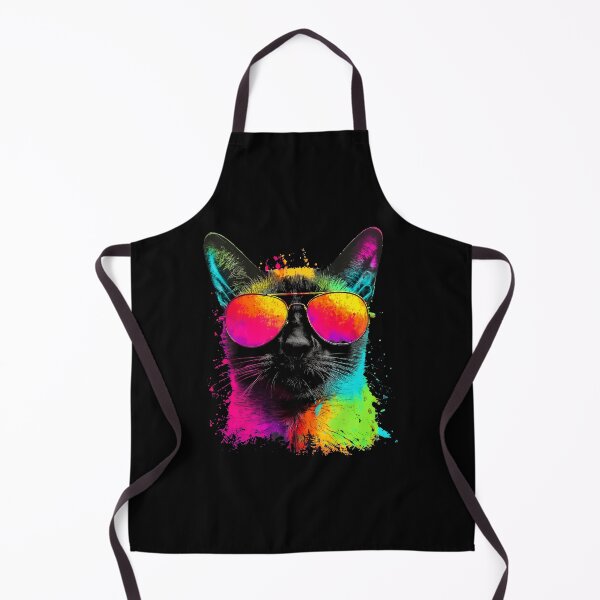Item preview, Cool Cat Aviator Sunglasses Neon Paint Splatter designed and sold by OlyvieArt.