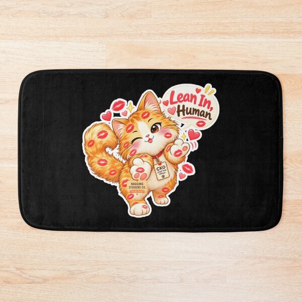 Item preview, BISOU KISS CAT2 BY NAGGINGSTICKERSCO. LEAN IN HUMAN! COLLECTION | BLACK Edition | No.01 designed and sold by LaMaisonOfMY.