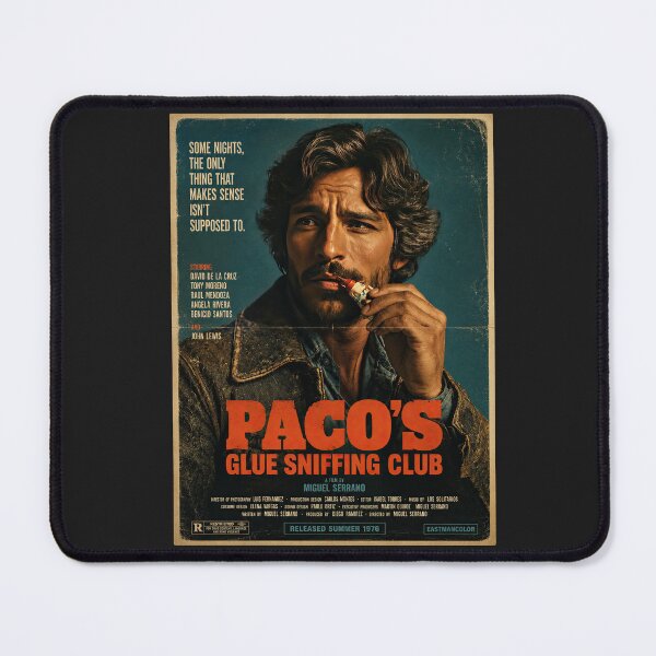 Item preview, Paco’s Glue Sniffing Club – Retro Exploitation Parody designed and sold by obstinator.