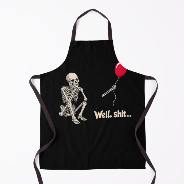 Item preview, Well Shit Funny Skeleton Red Balloon Meme designed and sold by Khescoiu.